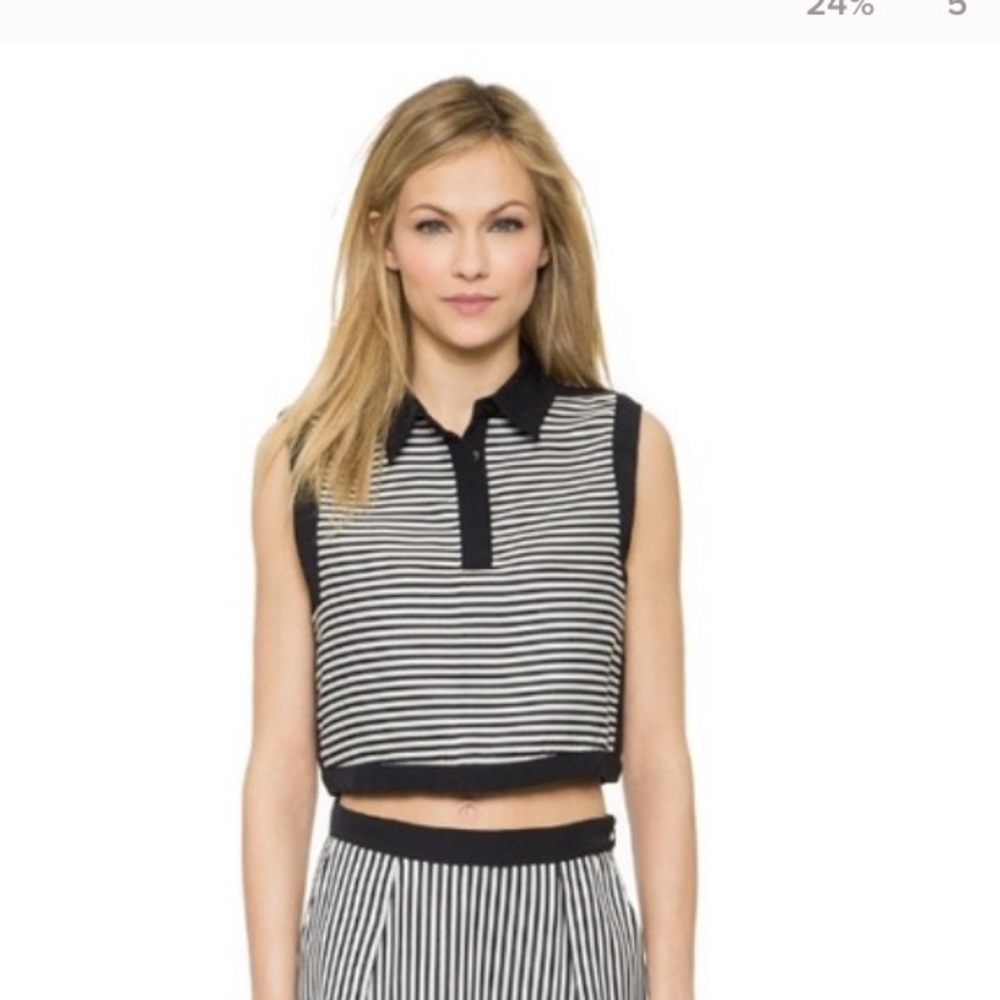 Line & Dot Chrome Crop Top